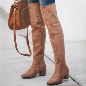 VICI Linden Faux Suede Boot - Taupe - Size 8